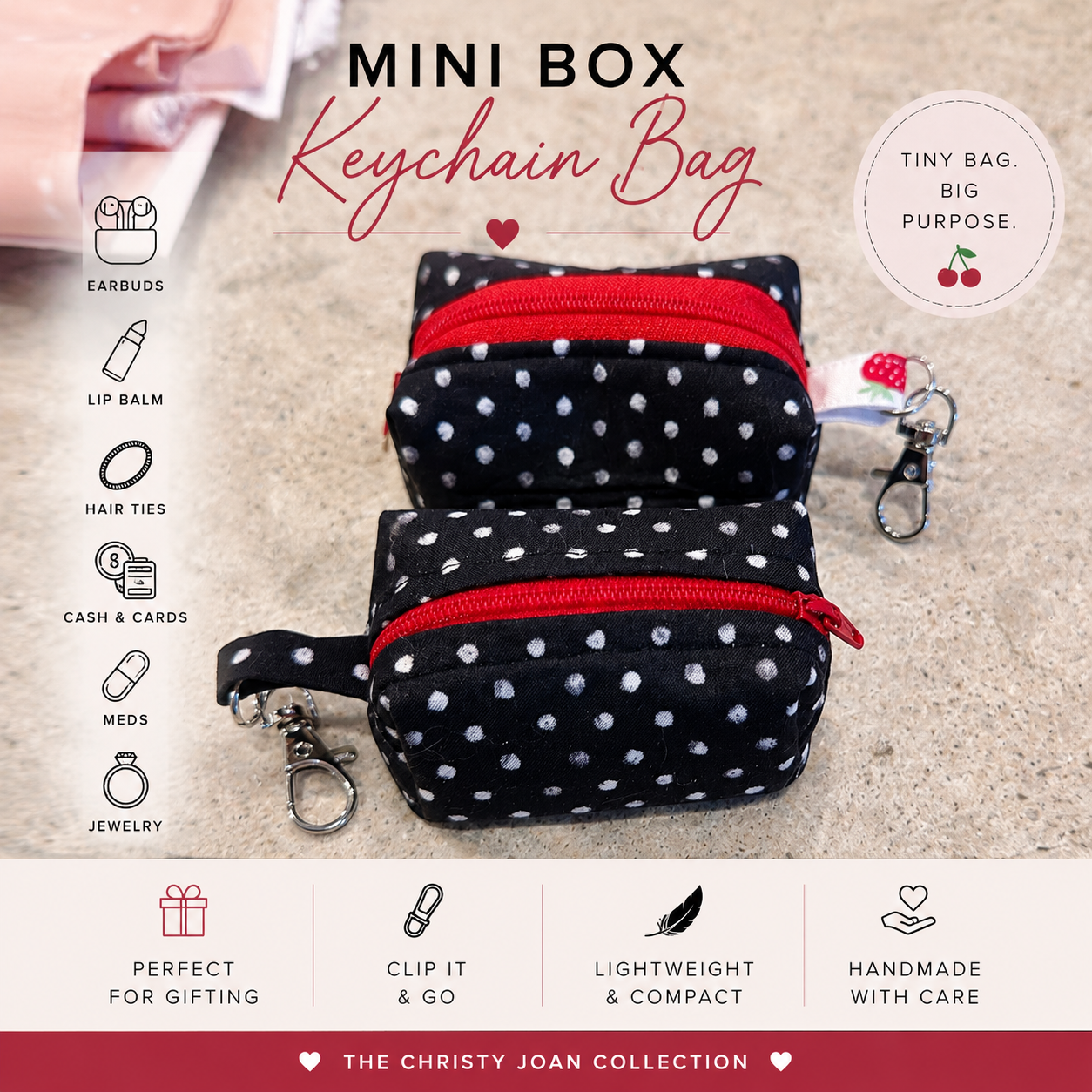 Mini Boxy Keychain Bag